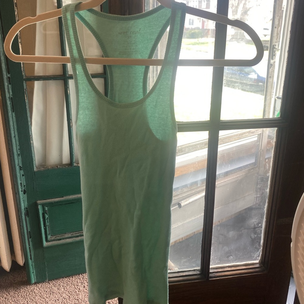 light blue wife beater tank top